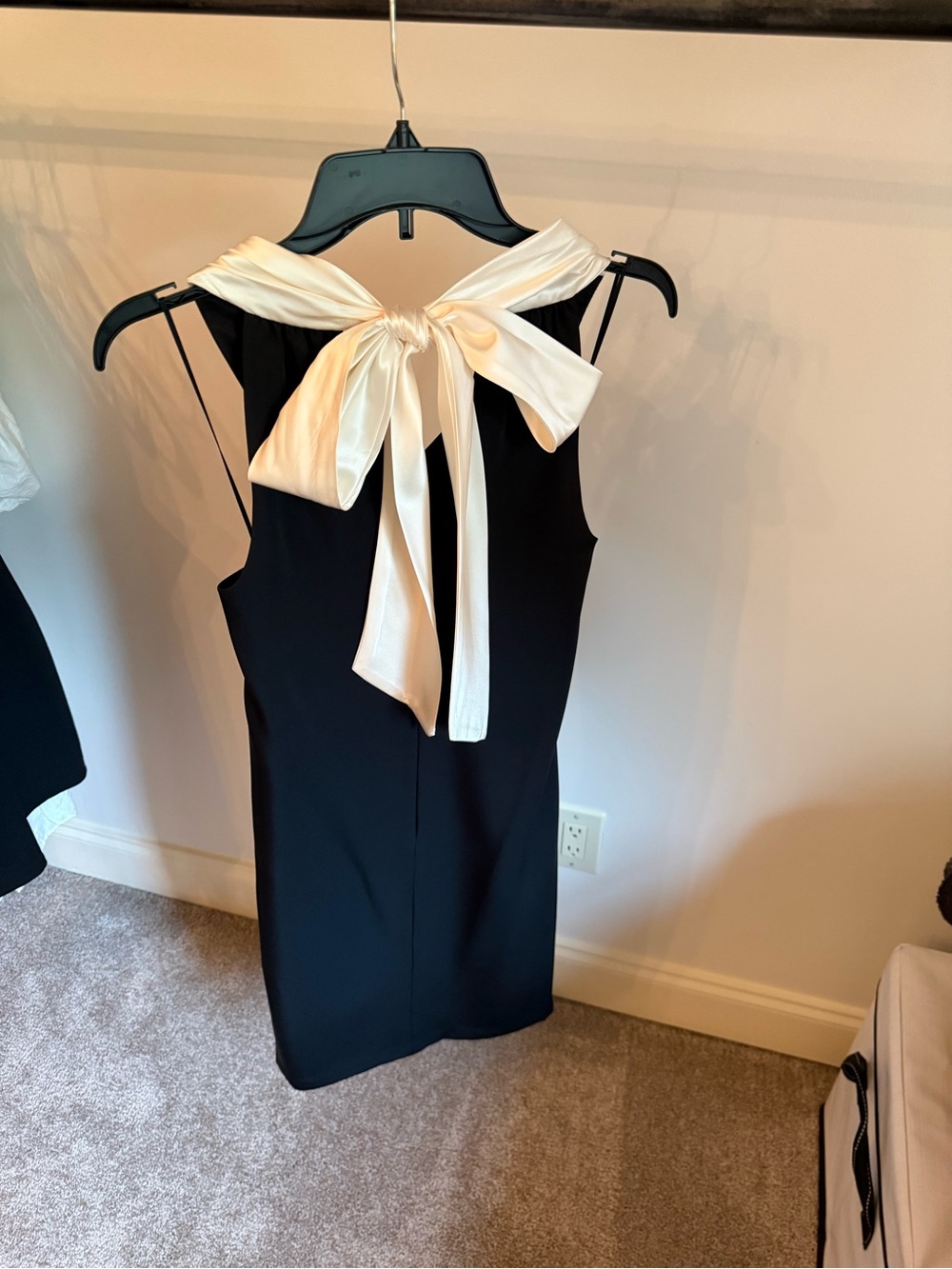 Trina Turk Black Dress with Cream Bow Detail - Picture 2 of 3